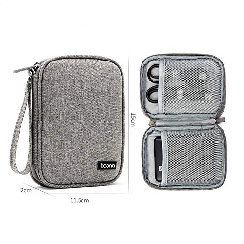Tumecos 充電器ポーチ トラベルポーチ モバイル用品収納ポーチ デジタルアクセサリー収納ケース 小物入れポーチ PC周辺小物整理 収納ポーチ ハンドル付き 出張 旅行 軽量 (単層-ブラック)