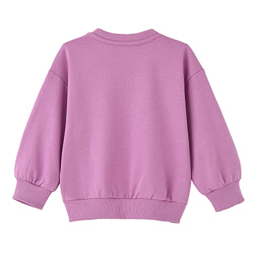[Enfants Chéris] パーカー 女児 トレーナー キッズ 女の子 スウェット 綿 トップス 長袖 上着 丸襟 子供服 春秋 ベージュ オフ 80 90 100 110 120 130