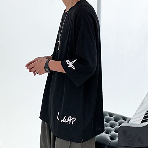 [Culeevp] 夏服 メンズ tシャツ メンズ 半袖 七分袖 大きいサイズ 無地 速乾性 柔らかい 軽い ファッション 服 メンズ