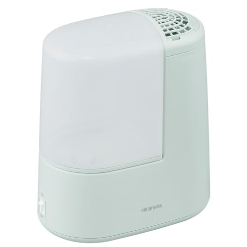 アイリスオーヤマ(IRIS OHYAMA) 加湿器 スチーム式(加熱式) 加湿量 260ml タンク容量 2.4L 7畳 9時間連続加湿 アロマ対応 小型 卓上 デスク用 AHM-H26B-G フォググリーン
