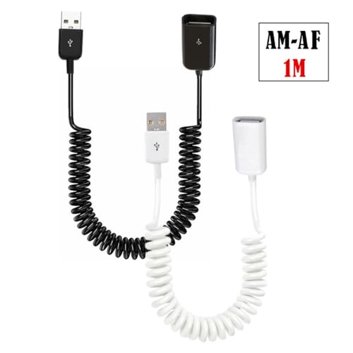 ViViSunUSB2.0 延長ケーブル Aオス to Aメス 金メッキコネクタ付き 高速 480Mbpsのデータ転送同期リード 伸縮調節可能 (0.15-1m白)